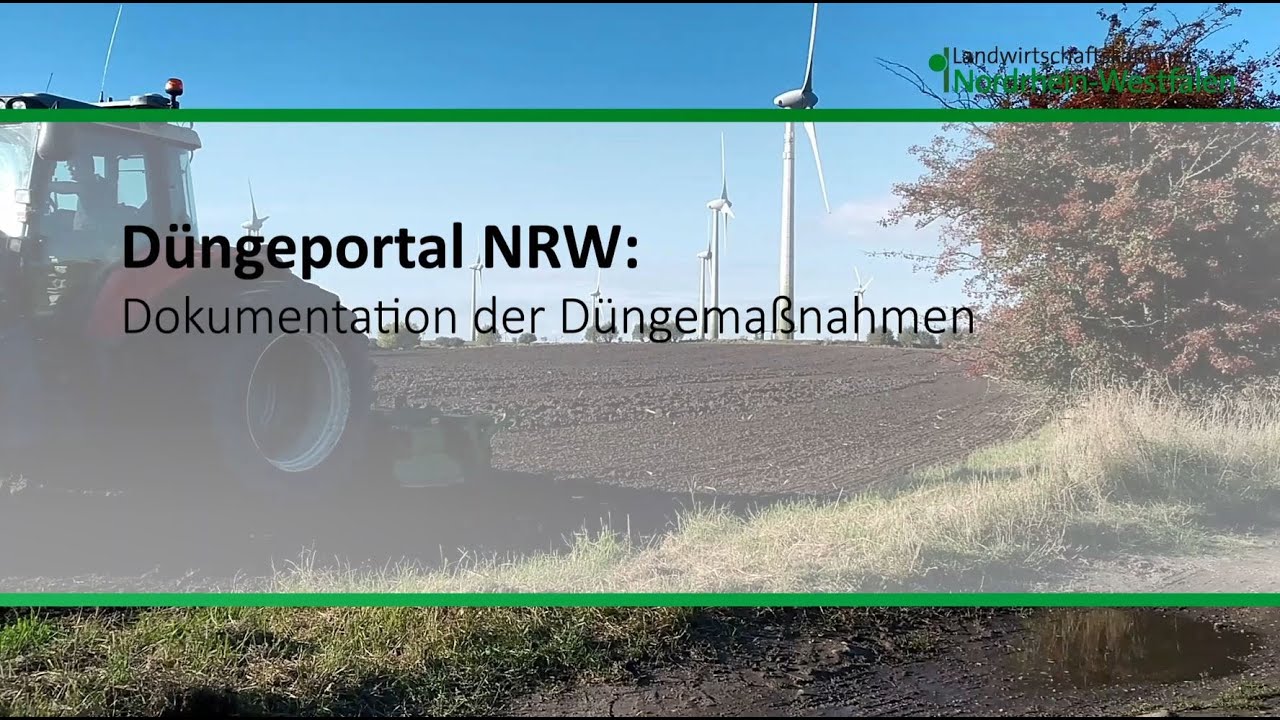Düngeportal NRW: Dokumentation der Düngemaßnahmen