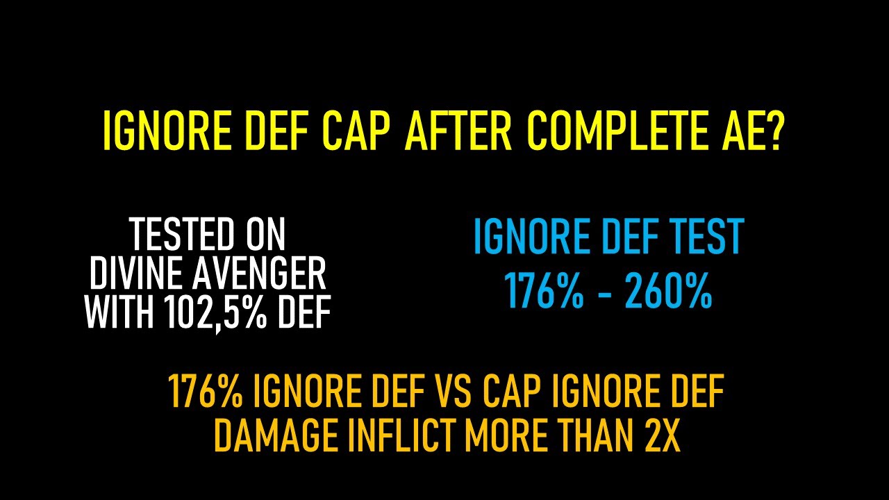 MAX IGNORE DEF CAP ? VS TANK WITH 102,5% DEF