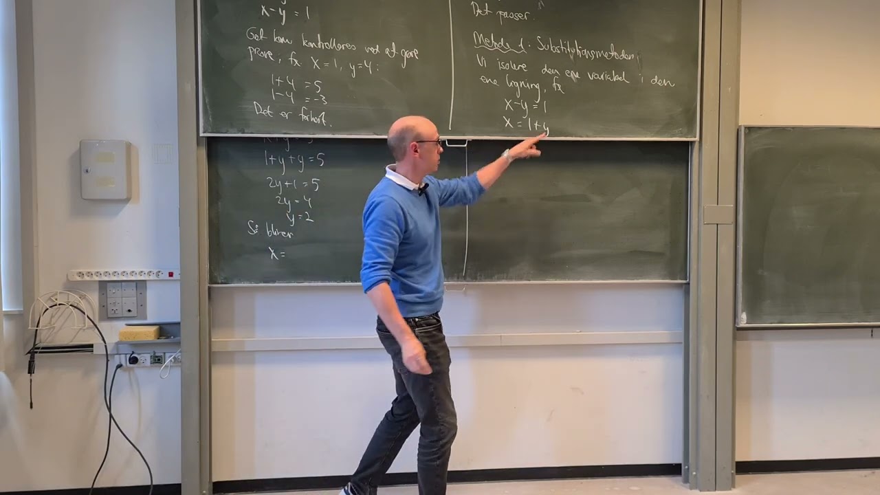 To ligninger med to ubekendte - intro og eksempel 1