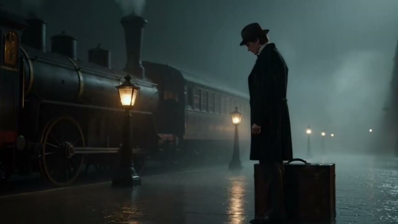 When the Rain Fell on Gaslight Streets | A Victorian Visual Poem