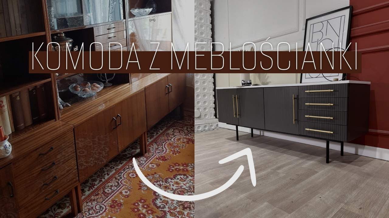 Z MEBLOŚCIANKI PRL ZROBIŁEM KOMODĘ - MALOWANIE I STYLIZACJA MEBLI, ZOBACZ JAK TO ZROBIĆ