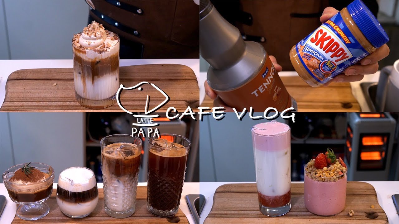 [ENG] Cafe Vlog | 땅콩 버터 좋아하세요? | 땅콩 카라멜 라떼 | 카페브이로그 | 개인카페