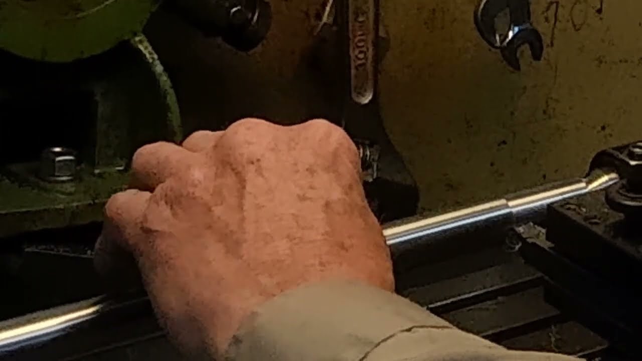 21. Setting up and cutting the first section of the barrel.
