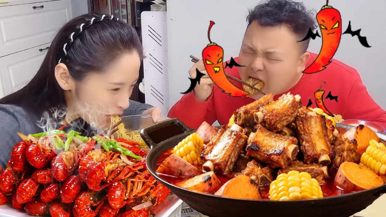 蠢老公太自私！做干锅排骨单独吃不给我碰，我暗放芥末+偷塞骨头，看他被辣到直蹦跶😂