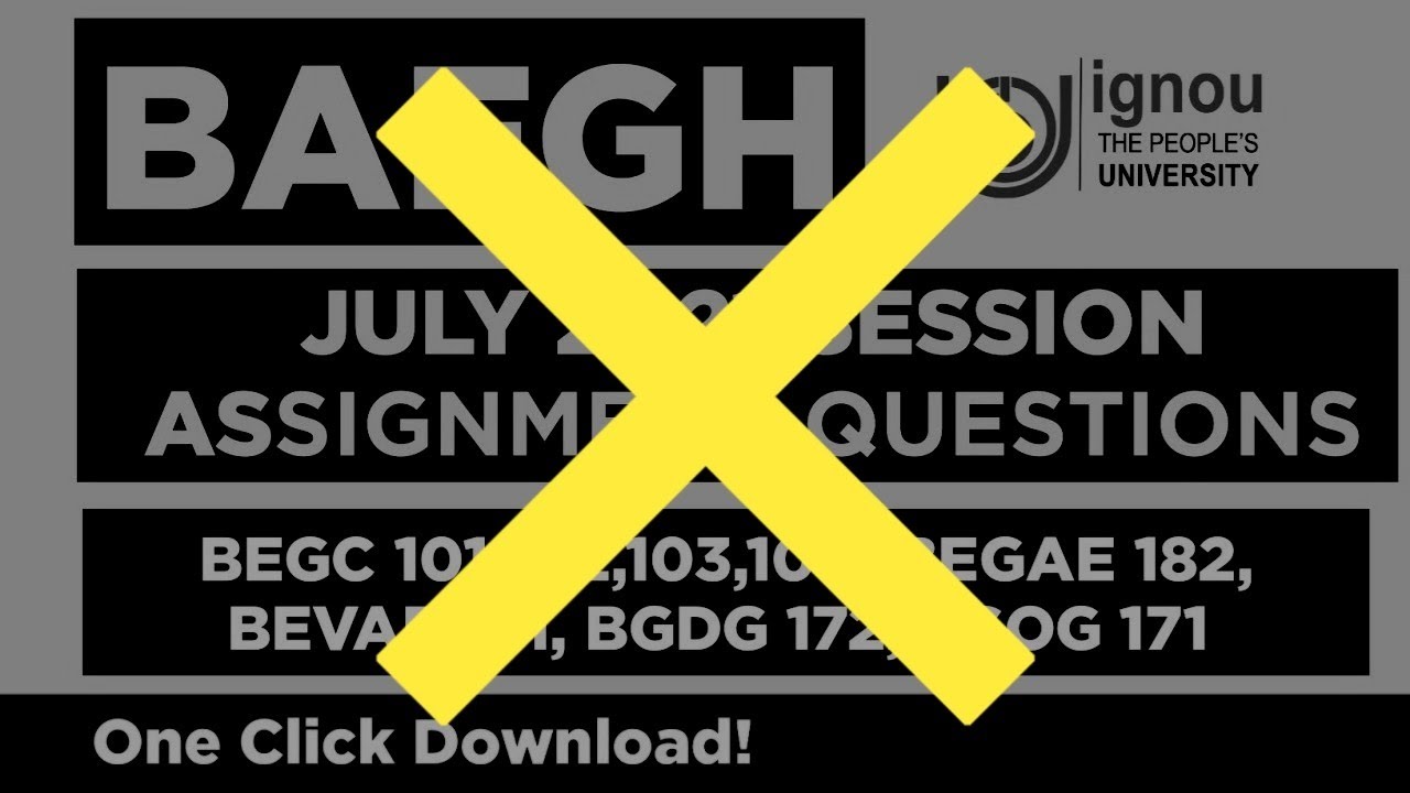 BAEGH July 2021 Session  Assignmnet Question Download | BAEGH Assignment Pdfs