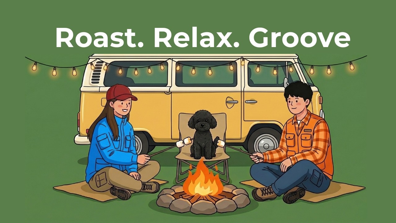 Cozy Campfire Music 🔥 Happy Camping with BonBon | Lazy Groove for Outdoor Chill