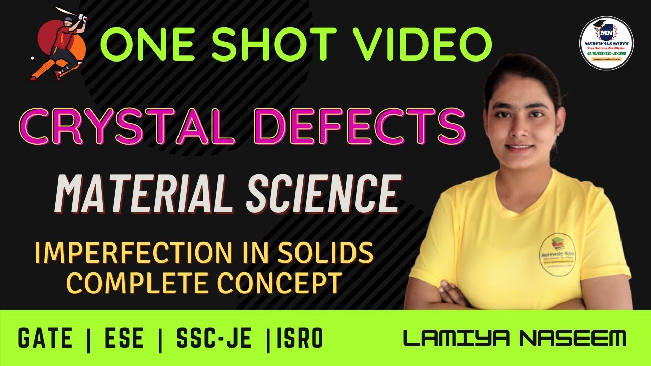 Type of Crystal Defects | one shot video | Material Science | Imperfection in solids | Lamiya Naseem