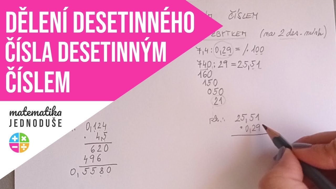 Dělení desetinného čísla desetinným číslem
