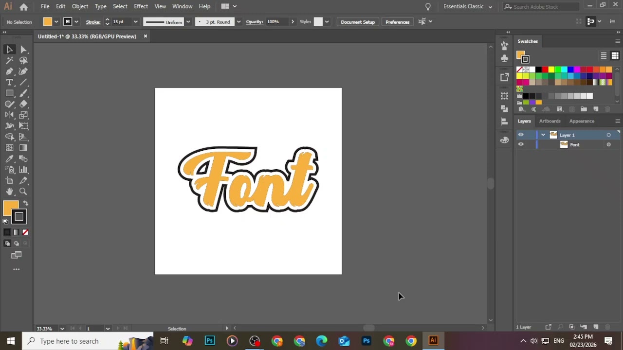 GD- Illustrator Tools practice