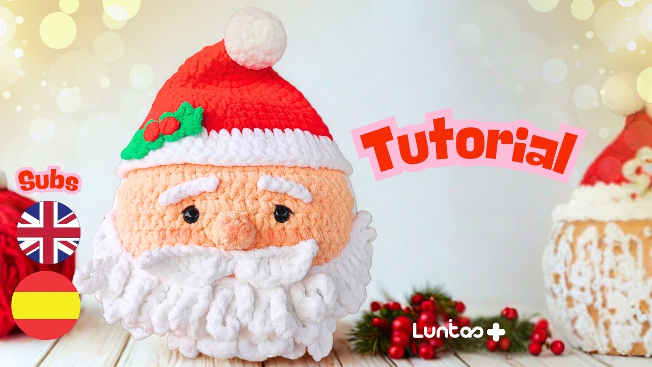 🎅 Cojín de Papá Noel a Crochet | Tutorial Paso a Paso | Santa Claus Pillow