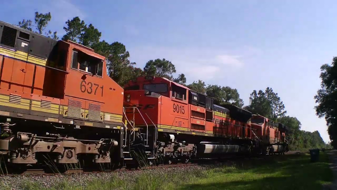 Busy day with 5 BNSF on grain train and Train full of Explosives. 6/10/22