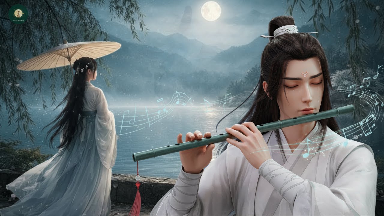 Chinese Zen music: Bamboo flute, erhu & Guzheng | Soothing Chinese Music @MoonlitMelodies-68s