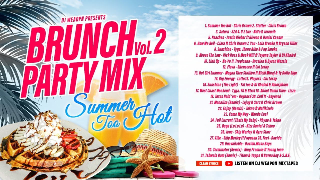 🍹Clean Brunch Party Mix 2024🥂Summer Too Hot | RnB | Hip Hop | Chris Brown | SZA | Beyonce | Ne-Yo