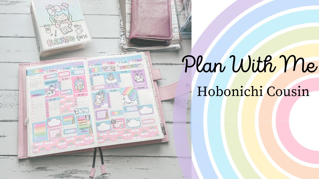 Plan With Me ~ Hobonichi Cousin ft. Shine Sticker Studio