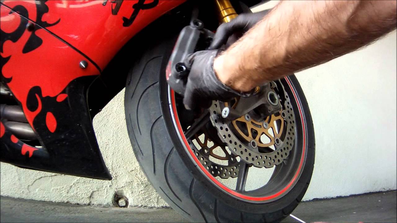 How to Change Motorcycle Brake Pads - ZX6R