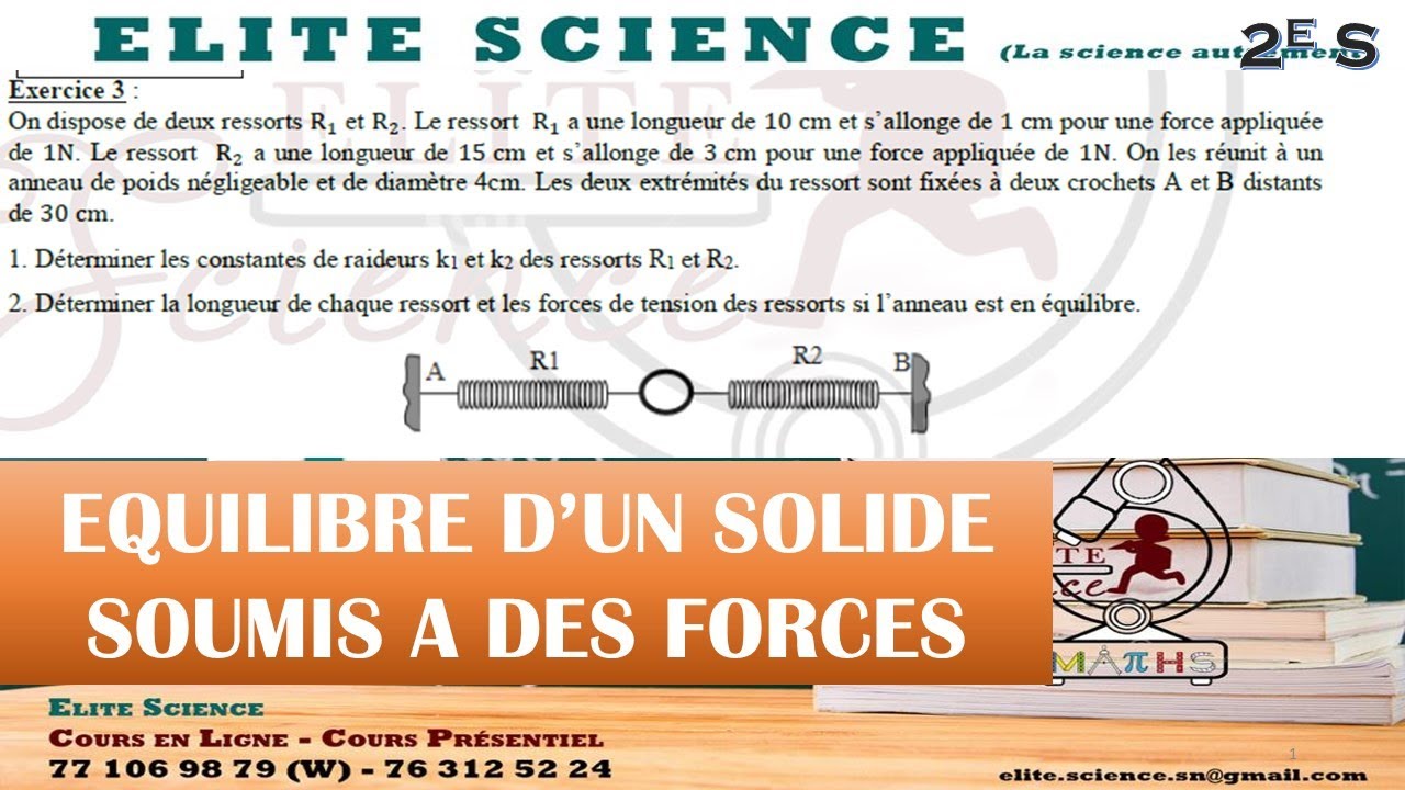 (2ndeS/PC) 🤜Exercice COOL sur EQUILIBRE D'UN SOLIDE SOUMIS A L'ACTION DE PLUSIEURS FORCES🔥🔥  ⭕