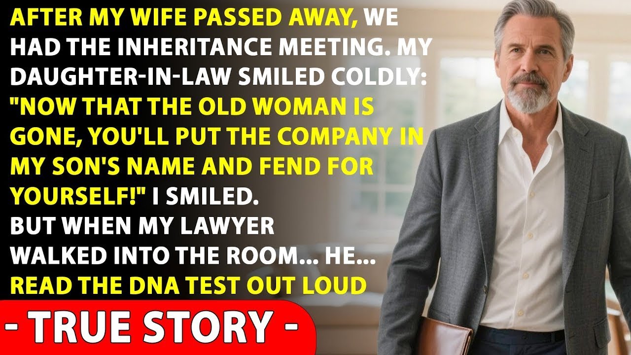 After my wife passed away, we had the inheritance meeting. My daughter-in-law smiled coldly Now!!