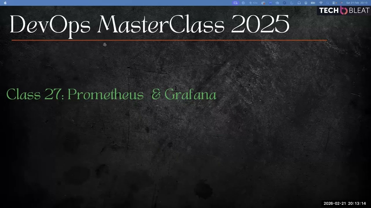 Class 27: Prometheus & Grafana