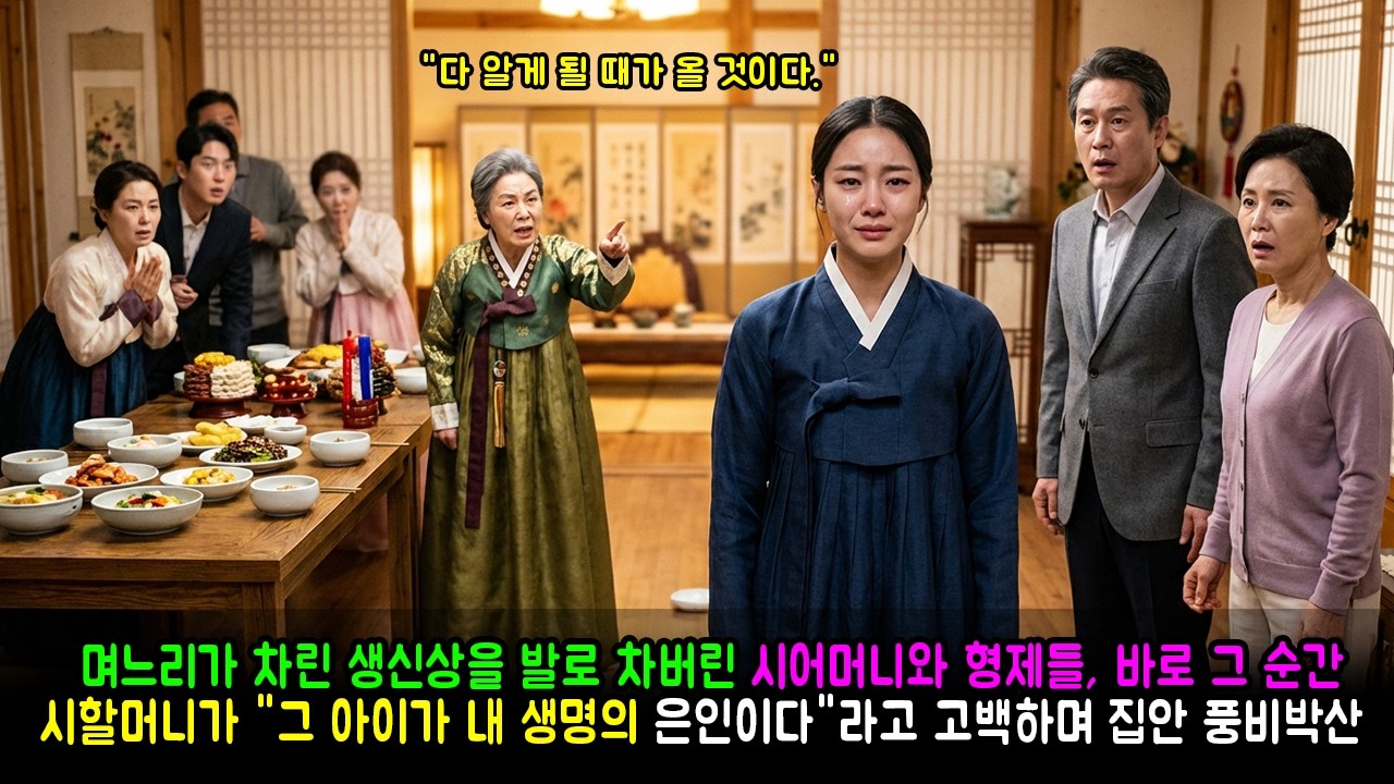 며느리가 차린 생신상을 발로 차버린 시어머니와 형제들, 바로 그 순간 시할머니가 