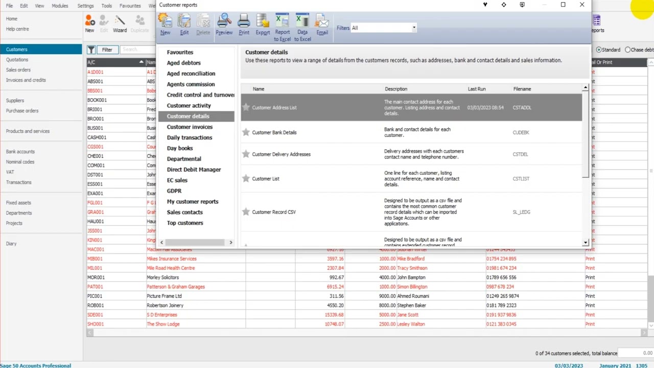 Как экспортировать данные из Sage 50 &mdash; экспорт в Excel (csv) #sage #accounting
