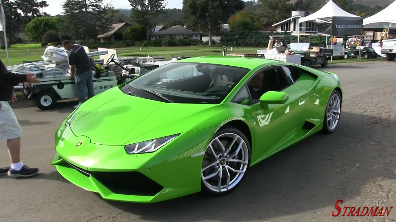 Brand New Verde Mantis Lamborghini Huracan driving in California!