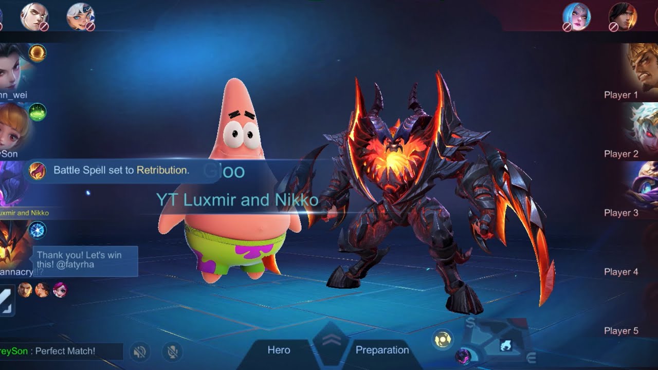 PATRICK OF SPONGEBOB SQUAREPANTS MADE 13 ASSISTS IN THIS BATTLE | MOBILE LEGENDS | MLBB #spongebob 