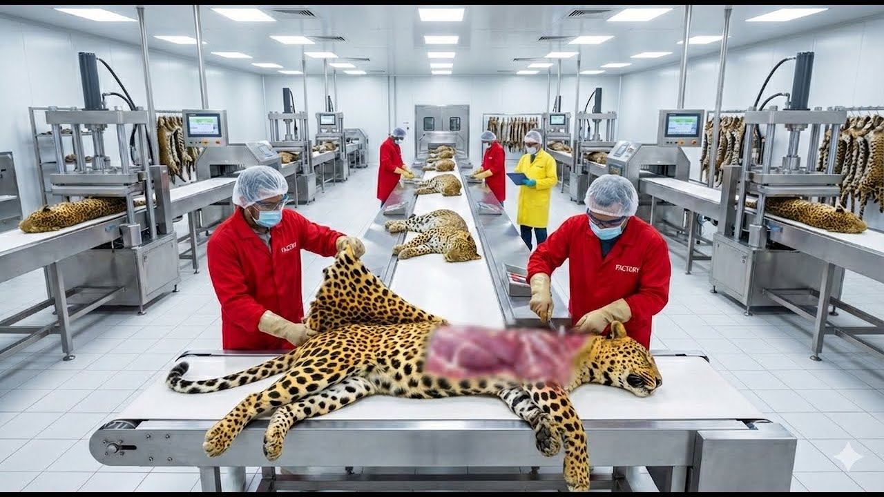Inside the Leopard Leather Factory: From Raw Hides to Luxury Shoes (Full Process)