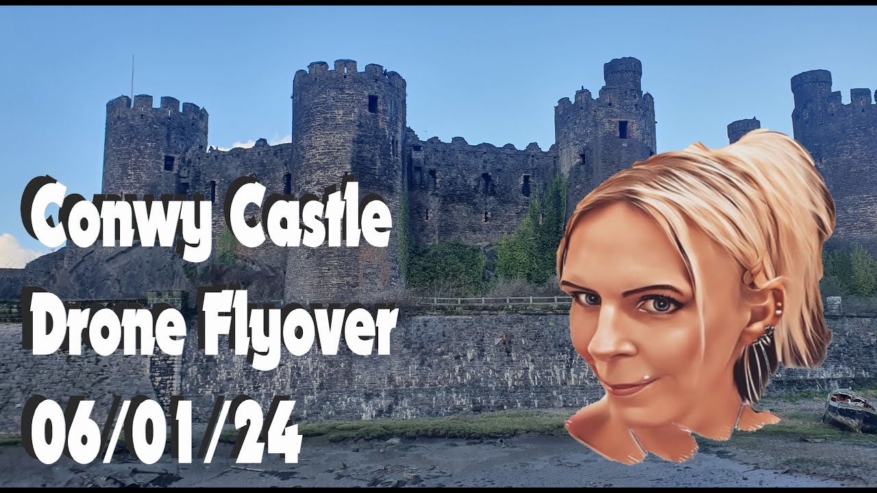 Dramatic Drone Exploration Of Conwy Castle Amidst Seagull Menace