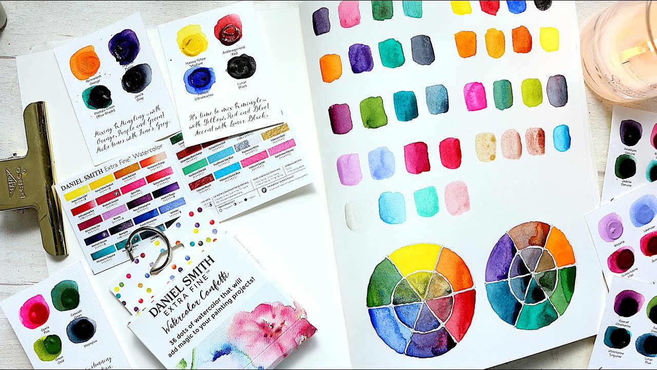 Daniel Smith Watercolour Confetti Dot Card Set | Colour Wheels
