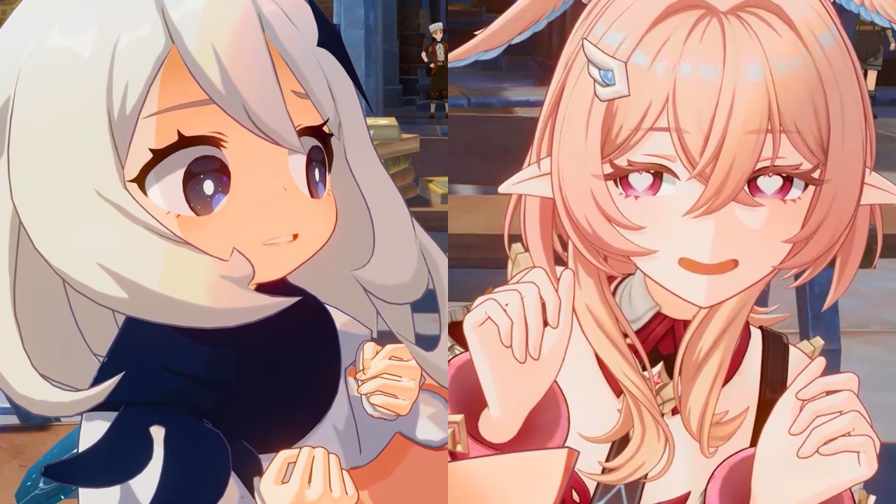 Linnea gets CRAZY over petting Paimon... (Genshin 6.5 Cutscene)