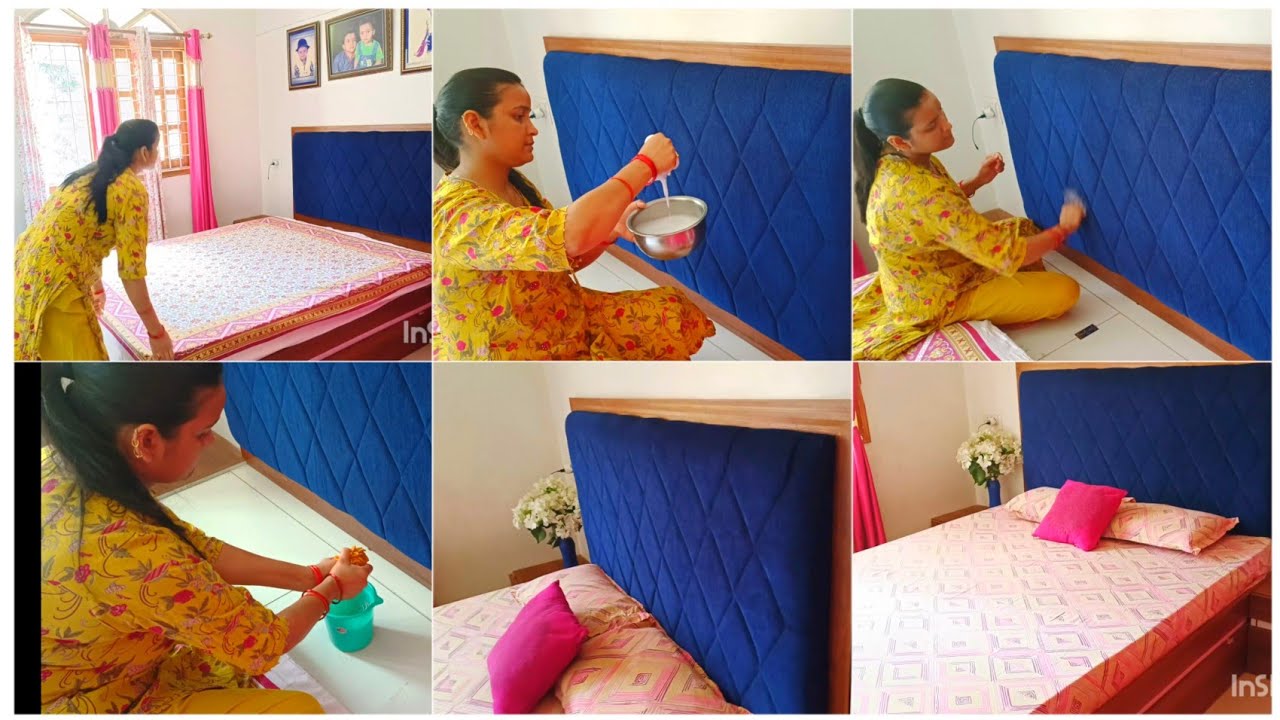 🌹 How To Clean Bed Headboard /Sofa At Home 💁 इस tips से bed के  headboard  को बनाये पहले जैसा नया 💞