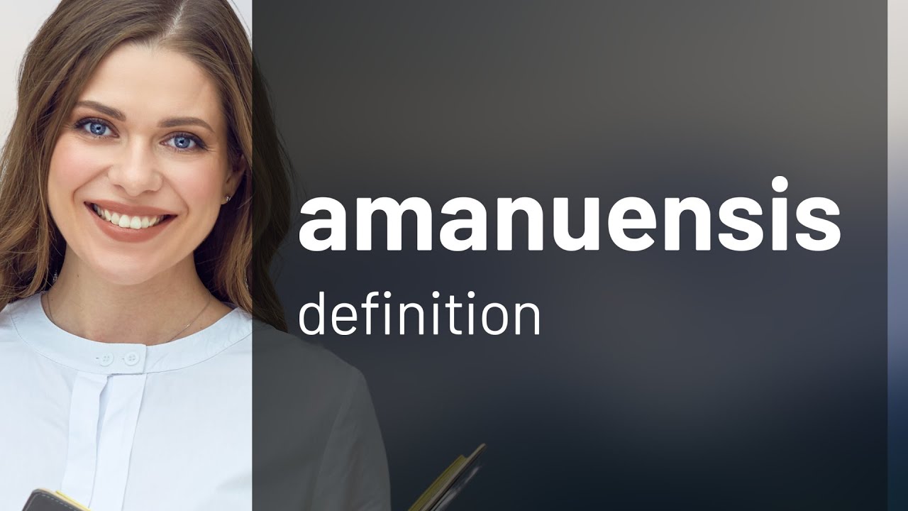 Amanuensis &bull; AMANUENSIS definition