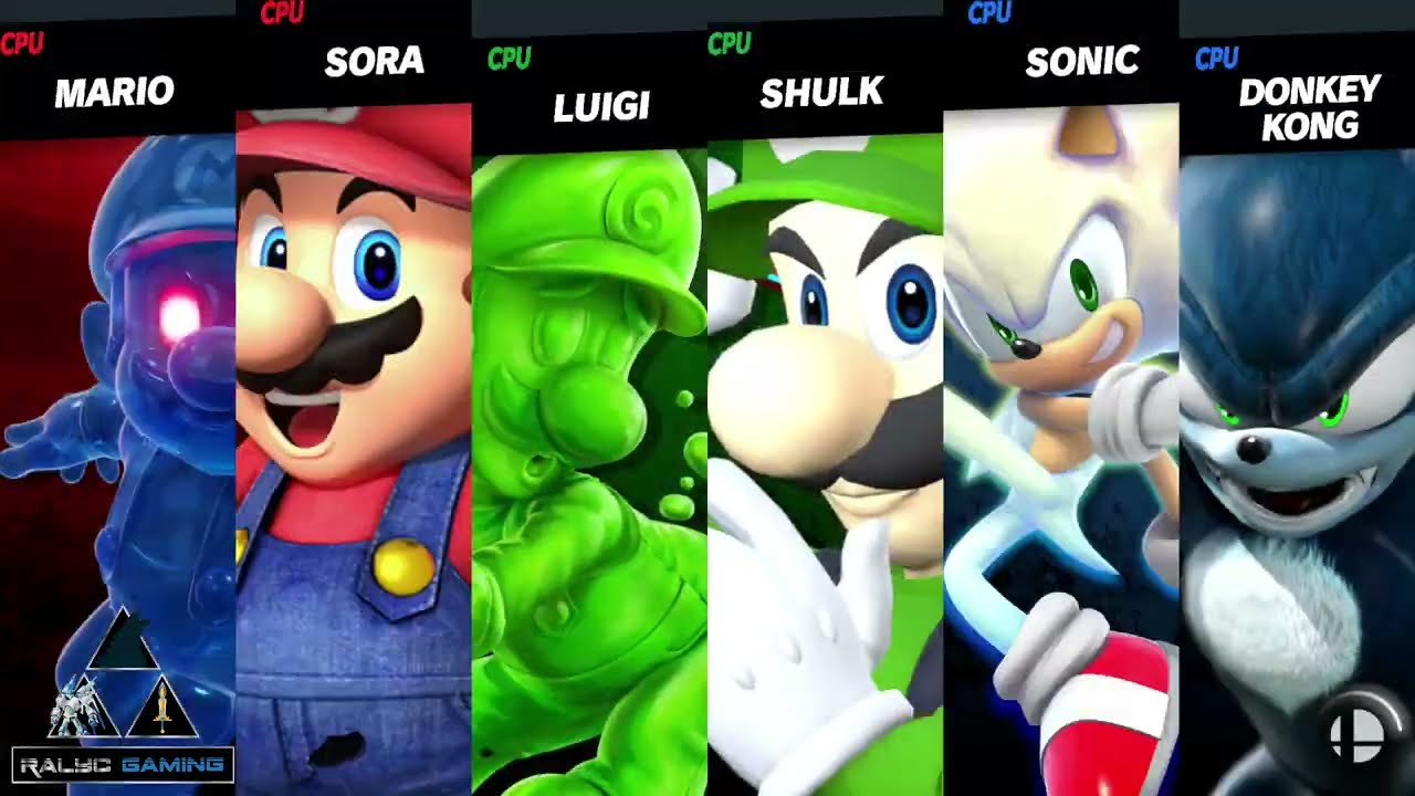 Smash Mods Ultimate:  Team Battle Marios vs Luigis vs Sonics