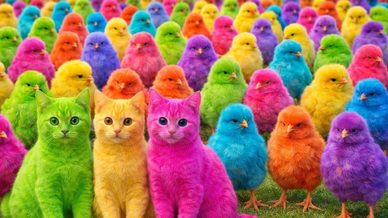 Tangkap Ayam Lucu, ayam warna warni, ayam rainbow, kelinci lucu, bebek lucu, ikan koi, Hewan Lucu