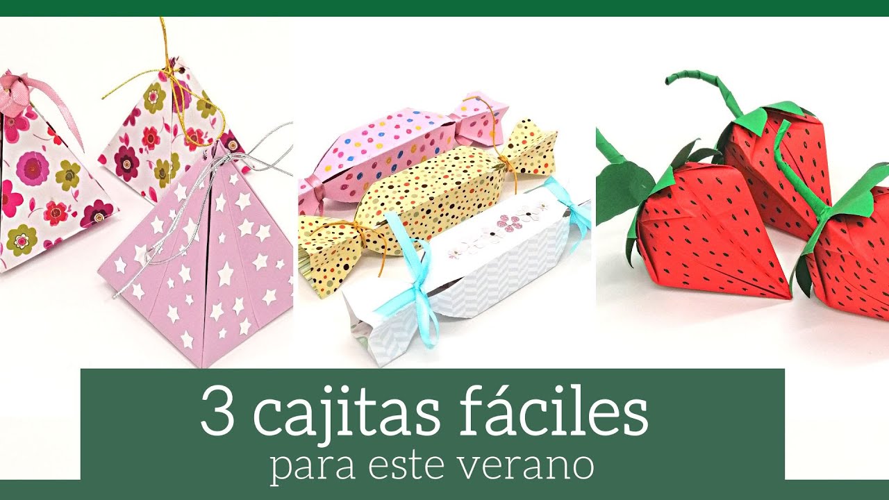3 CAJITAS MUY FACILES para este verano - TUTORIAL | LLUNA NOVA SCRAP