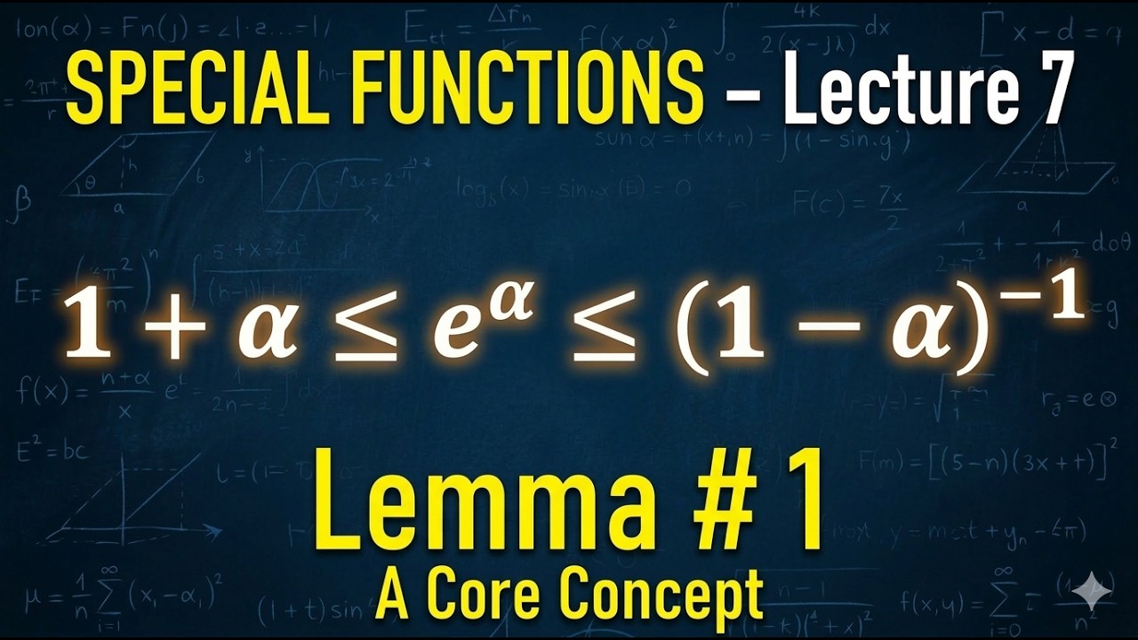 If 0 ≤ α ≤ 1 Then 1 + α ≤ e^α ≤ (1 − α)^(-1) | Full Proof | Special Functions