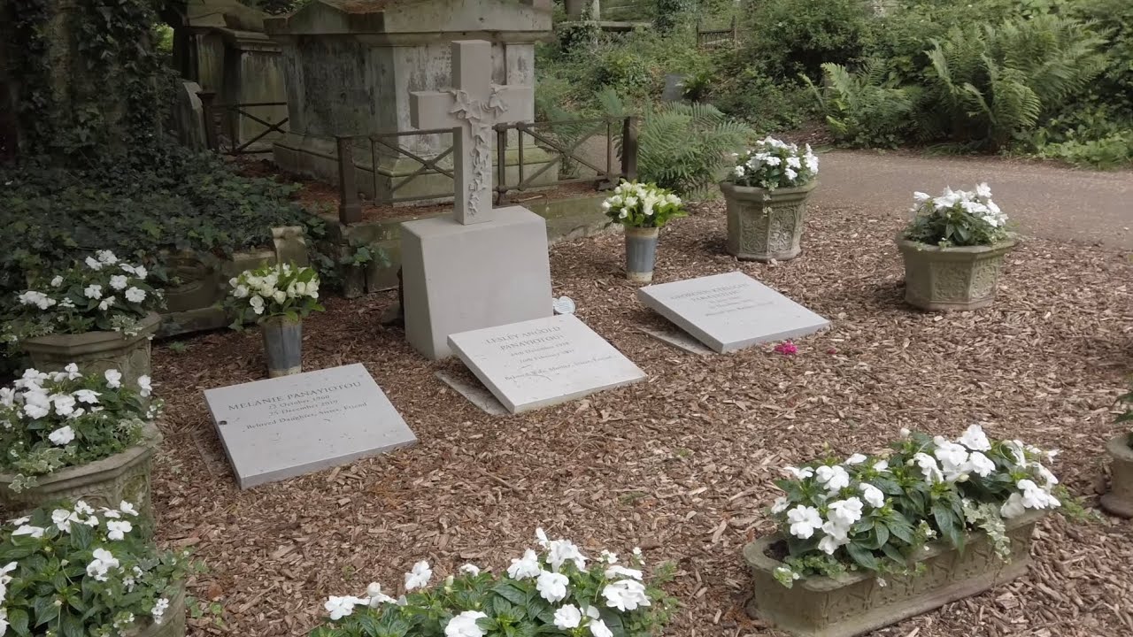 HIGHGATE CEMETERY , CELEBRITY GRAVES 2022 INCLUDING GEORGE MICHAEL , KARL MARX & MORE , 4K