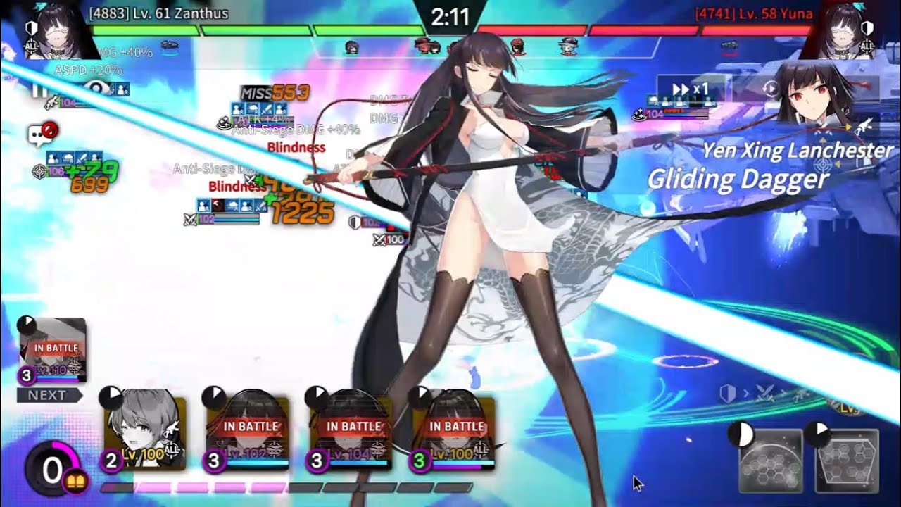 CounterSide: Yen Xing and Shiyoung doing all the damage (no awakened unit / master 2 rank arena PVP)