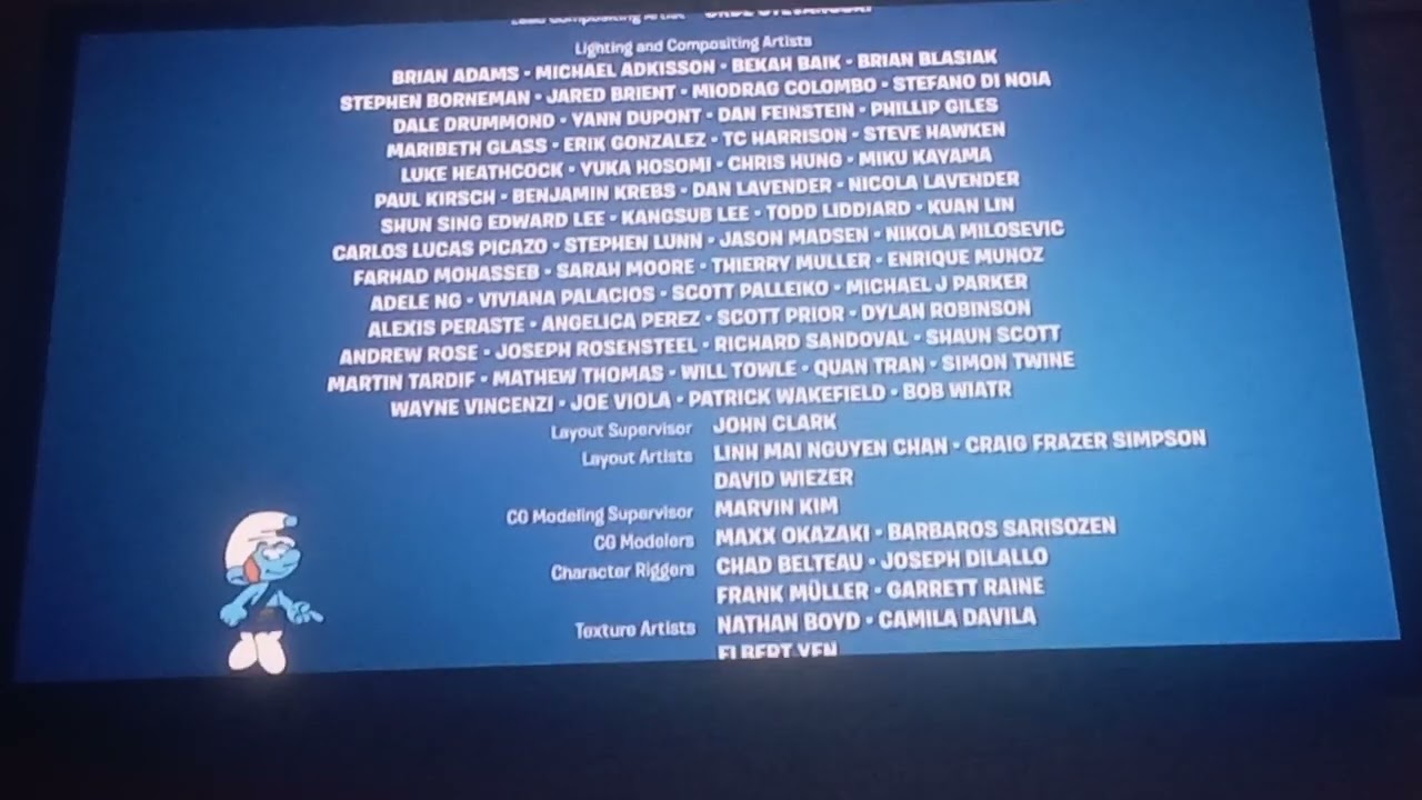 The Smurfs 2 Sky Cinema Animation Credits