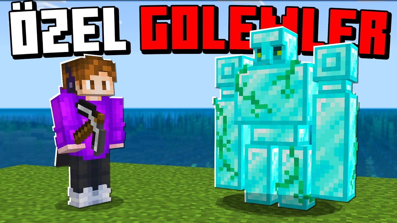 Minecraft ama ÖZEL GOLEMLER VAR! | Aphernix Minecraft Bedrock