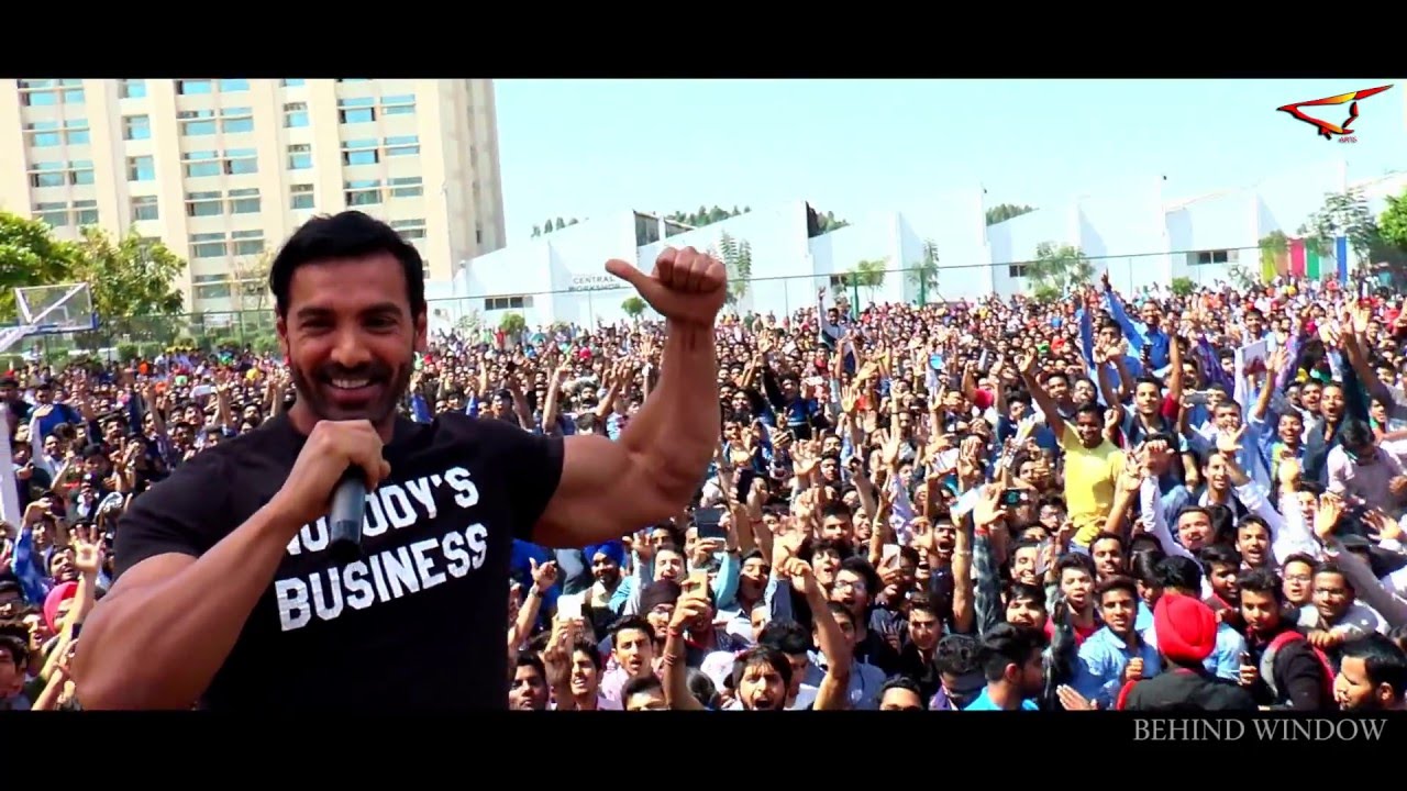 John Abraham live @ Chandigarh university (rocky handsome promotion event)