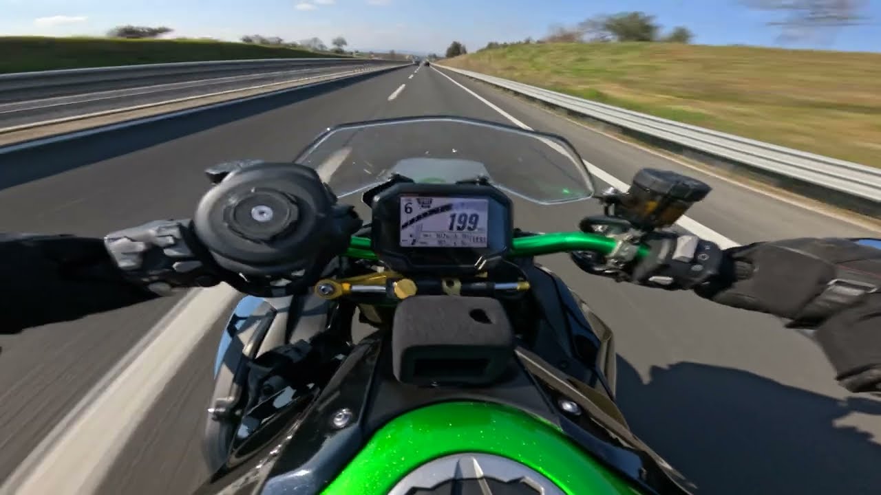 Kawasaki Z H2 SE - Highway / Top speed run (Only engine sound)