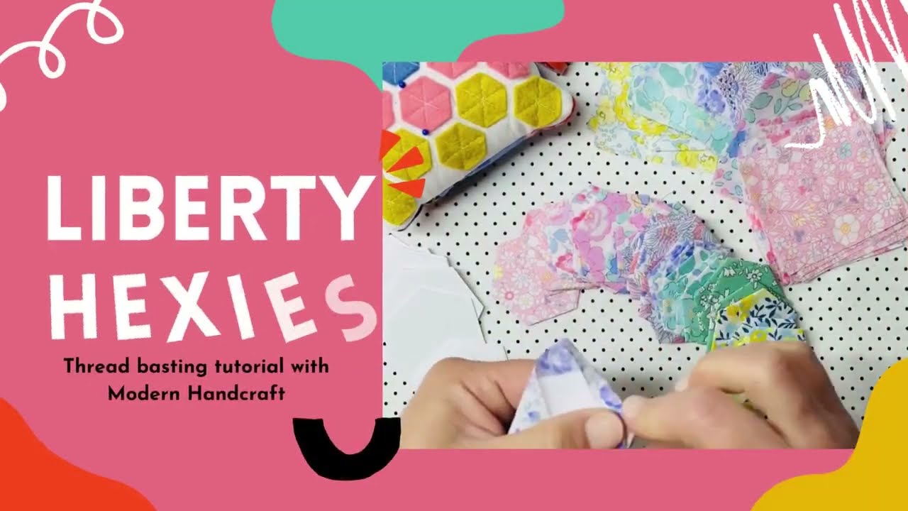 Liberty Hexies - how to thread baste hexagons