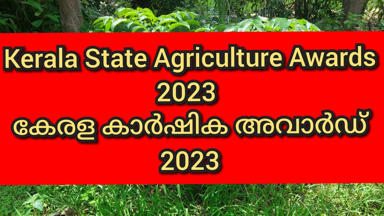 kerala state agriculture awards 2023 കേരള കാർഷിക അവാർഡ് 2023