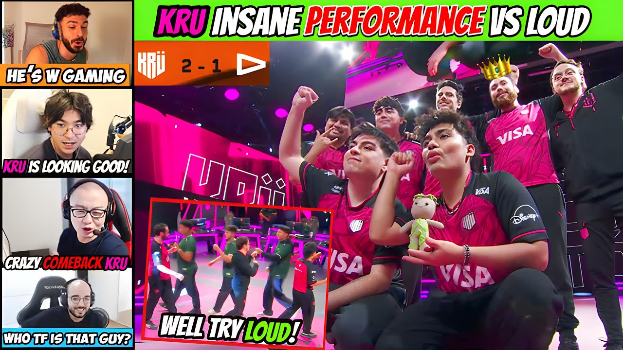 SEN TenZ SEN Tarik Sacy & Shanks React to KRU Vs Loud INSANE Game in Champions Tour Americas Stage 1