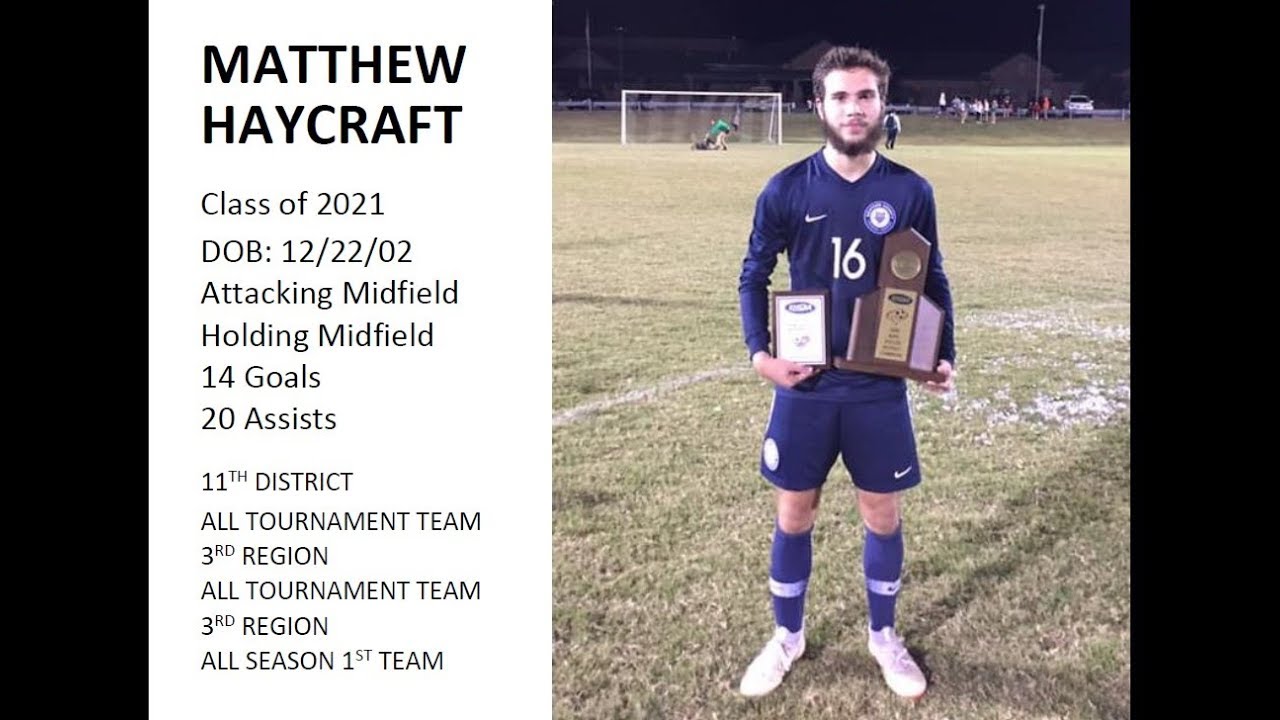 MATTHEW HAYCRAFT Junior Year Soccer Highlights