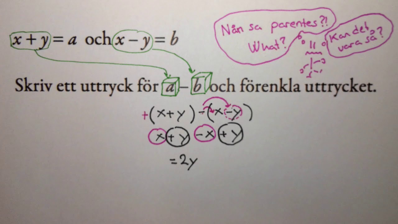 Matematik 1b. Några blandade uppgifter inför Nationella provet.