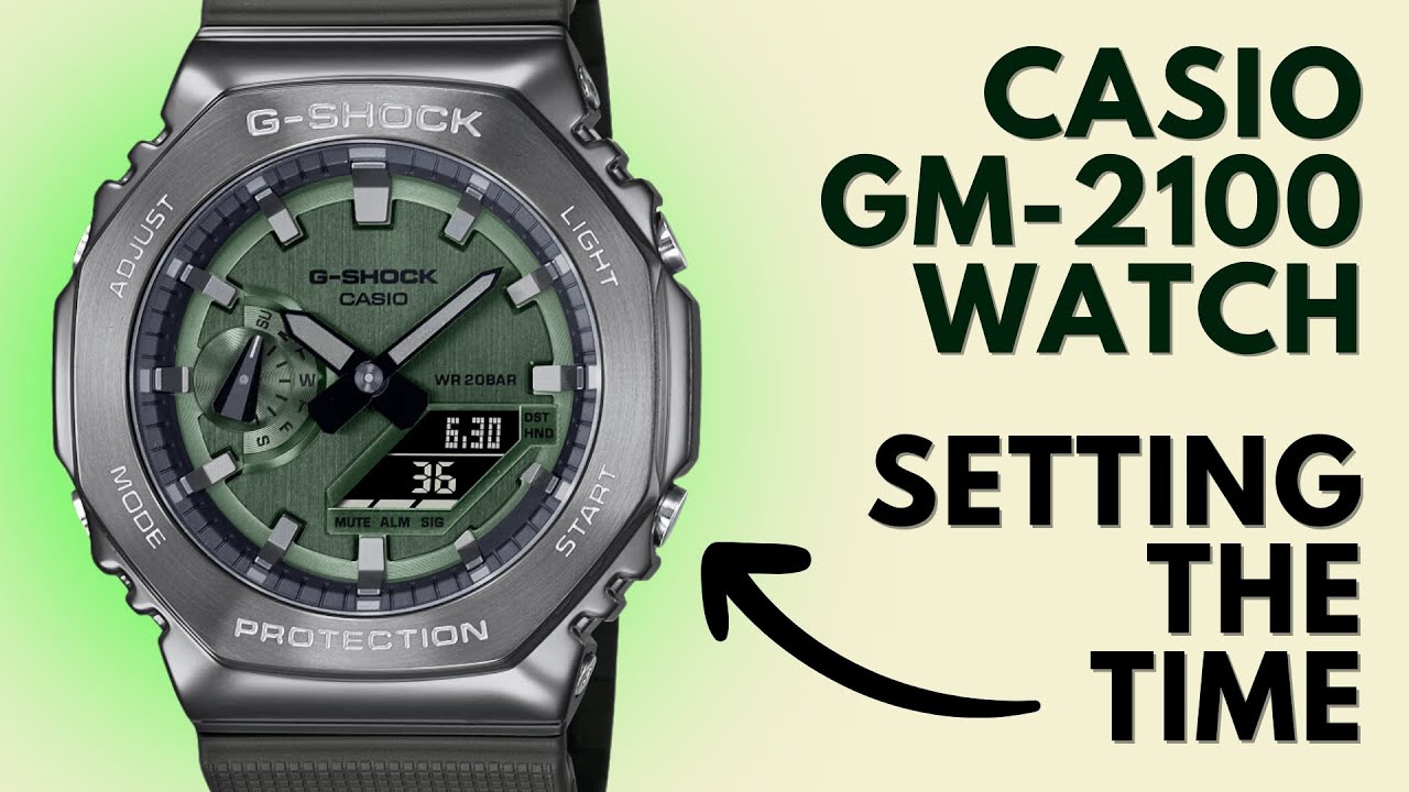 How to Set the Time on the Casio G-Shock GM-2100 Watch