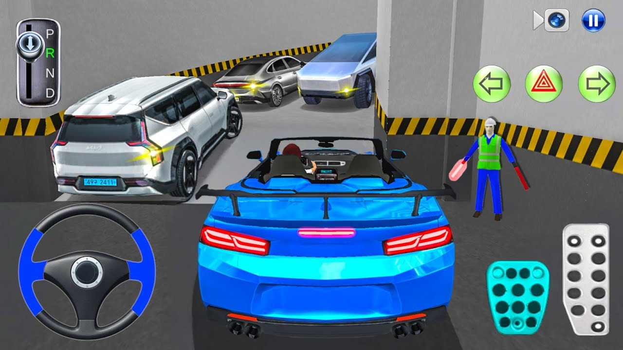 New Blue Chevrolet Camaro Car For Parking - 3D Driving Class - Android ios gameplay car 2025