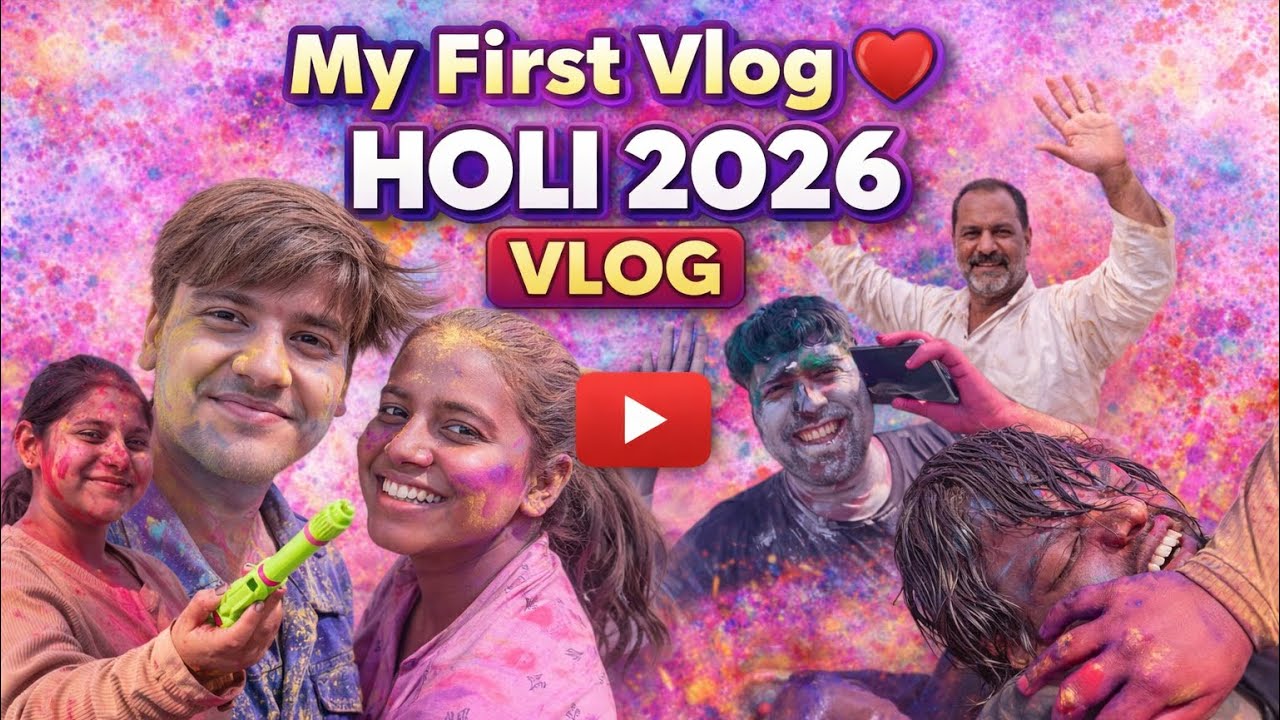First YouTube Vlog 😍 | Holi 2026 Special | Unlimited Fun